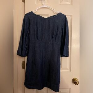 Elegant Blue Denim Dress